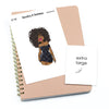 Small black dress - Large / Extra large planner stickers "Nia/Brown skin", L1186/XL1186