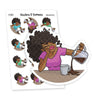 Brighten Your Week with Inspirational Planner Stickers for Hard Mondays 'Nia', S1267/S1275