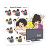 Friends Movie Night Planner Stickers | Plan and Enjoy Films Together | Nia - S1354/S1362