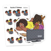 Friends Movie Night Planner Stickers | Plan and Enjoy Films Together | Nia - S1354/S1362