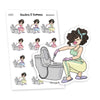 Planner Stickers: It's Time to Clean the Toilet | Organize Your Life | Nia - S1363/S1371