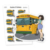 School Bus Planner Stickers: Effortlessly Organize Your Morning Wait | Nia - S1369/S1377