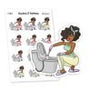 Planner Stickers: It's Time to Clean the Toilet | Organize Your Life | Nia - S1363/S1371
