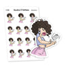 Frustrated Girl's Phone Drop Planner Stickers, Nia - S1381/S1389