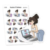Donate Girl Planner Stickers - Inspire and Motivate Yourself to Give Back, Nia - S1386/S1394