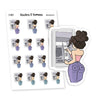 Cash Withdrawal Planner Stickers, Nia - S1395/S1403. ATM Money Withdrawal Stickers