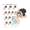 Relaxing Facial Massage Planner Stickers , Nia - S1398/S1406
