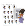 Cash Withdrawal Planner Stickers, Nia - S1395/S1403. ATM Money Withdrawal Stickers