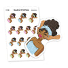 Relaxing Facial Massage Planner Stickers , Nia - S1398/S1406