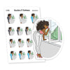 Room Refresh Nia Character Planner Stickers, S1426/S1429