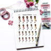 Fashionable Nia Character Planner Stickers, S1428/S1431