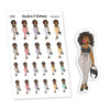 Fashionable Nia Character Planner Stickers, S1428/S1431