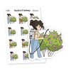 Gardening Planner Stickers - Flower Spraying, Nia - S1435/S1438