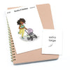 Large / Extra large planner stickers - Running Mom with Stroller, Nia/Brown skin, L1441/XL1441