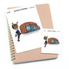 Large / Extra large planner stickers - Attend a Concert, Nia/Brown skin, L1445/XL1445
