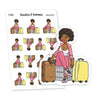 It’s Time to Travel Stickers for Planners | Fun and Creative Stickers to Track Your Travel Goals | Nia - S1442/S1447