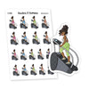 Fitness Girl Stair-Stepper Planner Stickers, Nia - S1458/S1463